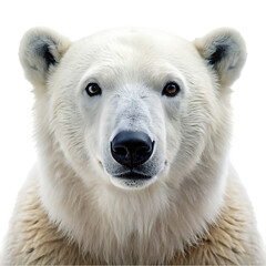 white snow bear portrait png