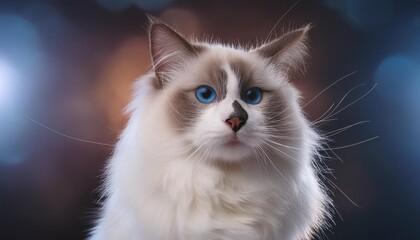 cat ragdoll isolated on background
