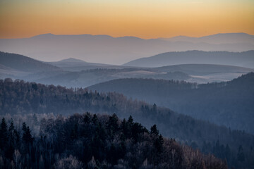  Sunset Over Rolling Hills