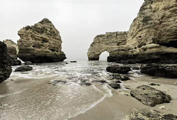 Rocky Outcrop at Marinha Beach, Portugal