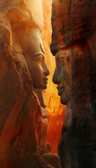 During the day in Abu Simbel Egypt majestic sculpt_002