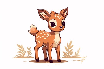 cartoon of a baby deer
