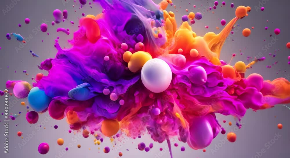 Poster each chemical reaction brings a new burst of color creating a constantly evolving and captivating di