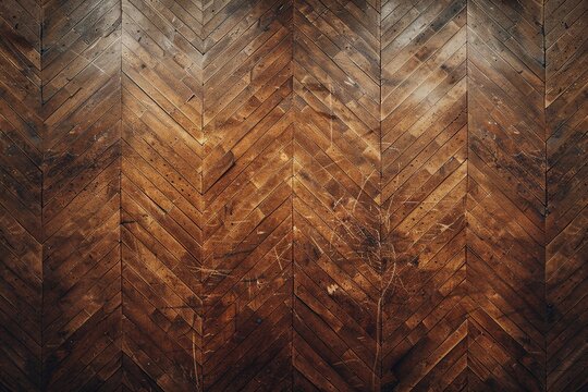 Aged wooden herringbone pattern textured background.