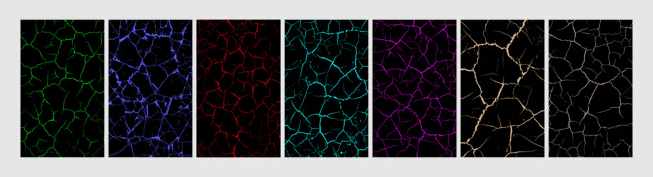 Colored abstract grunge cracked or lightning texture or background