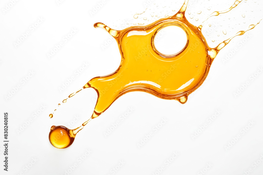 Wall mural Honey Splash with White Background