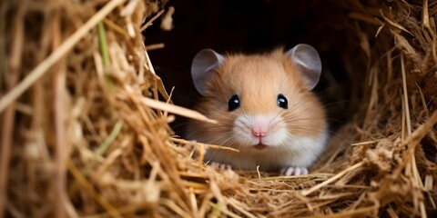 Cute and Cuddly Teddy Bear Hamster: A Small, Round, and Furry Pet. Concept Hamster Care, Teddy Bear Hamster Breeds, Choosing a Hamster Name, Hamster Playtime