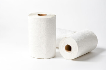 Fototapeta premium Rolled paper on white background