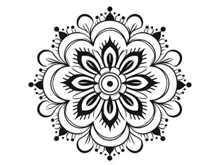 Abstract floral mandala illustration deign for collating book