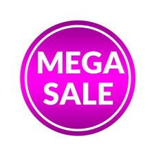 Circle Shape Mega Sale Label Banner design