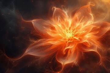 Light, star, fractal, design, pattern, art