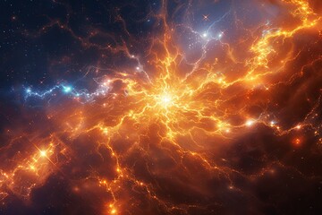 Fototapeta premium Light, star, fractal, design, pattern, art