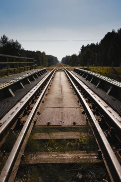 railway tracks in the countryside