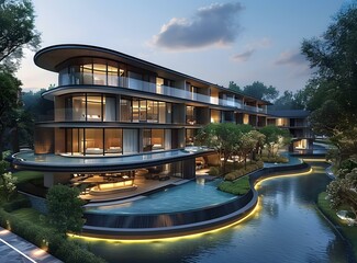 Fototapeta premium Luxury Apartments in Orchard Road, Singapore