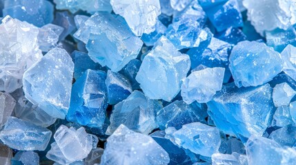  A tight shot of a stacked cube assembly, alternating blue and white glass squares