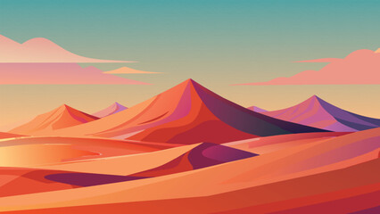 landscape with mountains, background, illustration