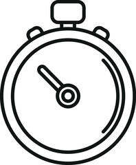 Vector illustration of a minimalist stopwatch icon in line art style