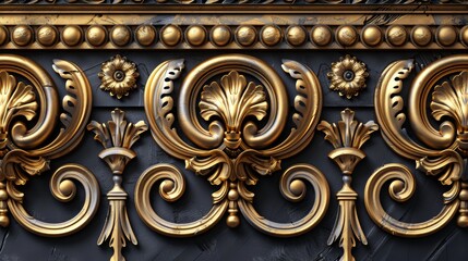 ornate golden metal leaf and scrollwork