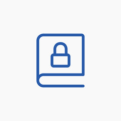 book lock protection safety icon