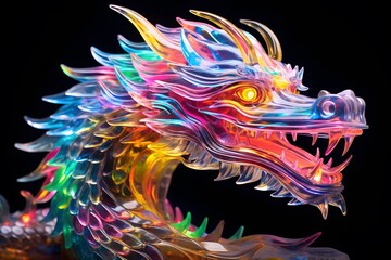 Dragon colorful face