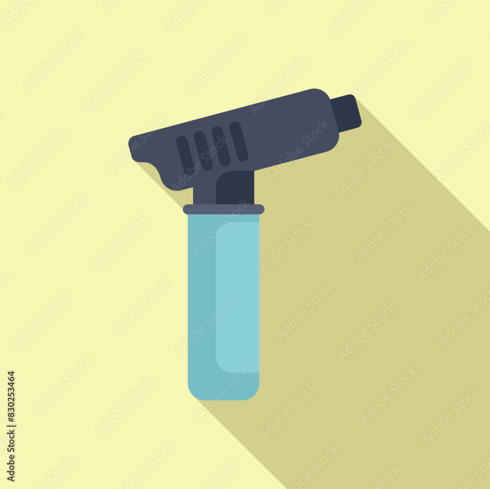 Poster vector illustration of a modern torch lighter in flat design style with a pastel background