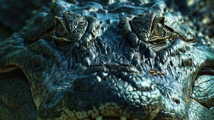Obraz premium Close up image of a crocodile