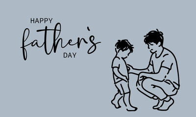 ilustración día del padre. líneas simples