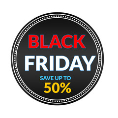 Modern Black Friday Sale Label Banner Design