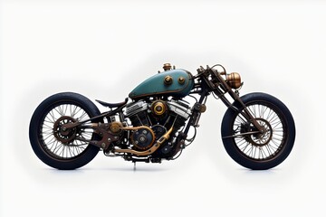 Obraz premium Steampunk Motorcycle Bintage Art