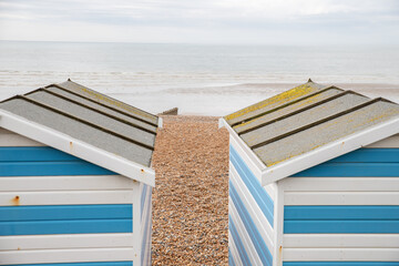 The beautiful beach of Hastings in England