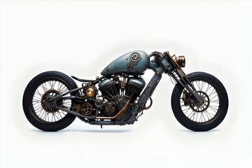 Steampunk Motorcycle Bintage Art