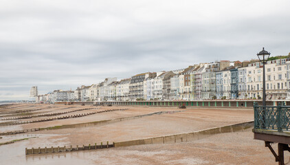 The beautiful beach of Hastings in England