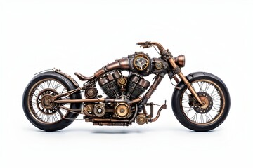 Fototapeta premium Steampunk Motorcycle Bintage Art