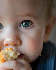 BLW, rozszerzanie diety dziecka, niemowlę, jedzące niemowle 