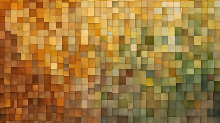 Fototapeta premium Abstract Image, Mosaic of Small Square Shapes, Pattern Style Texture, Wallpaper, Background, Cell Phone and Smartphone Cover, Computer Screen, Cell Phone and Smartphone Screen, 16:9 Format - PNG