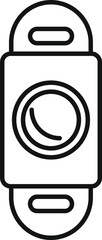 Black and white line art of a smartwatch symbol, suitable for web and print design