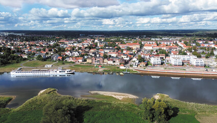 Fototapeta premium An der Wittenberger Hafeneinfahrt