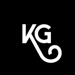 KG letter logo design on black background. KG creative initials letter logo concept. kg letter design. KG white letter design on black background. K G, k g logo