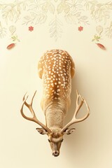 Fototapeta premium christmas card with deer