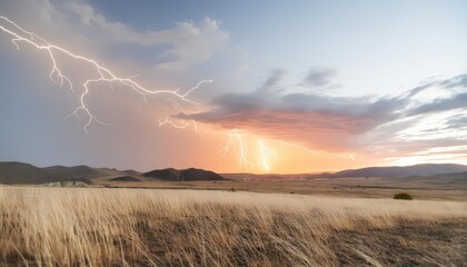 Steppe, prairie, plain, desert. Witness nature's electric dance as fiery tendrils streak across the night sky, illuminating the world with the radiance of a thousand suns. Nature Energy