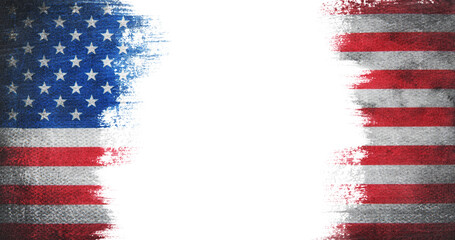 Grunge USA flag. American flag with grunge texture.