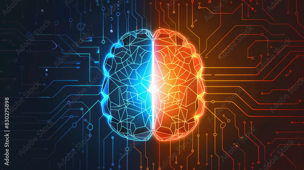 Poster Digital circuit brain: representing artificial intelligence through abstract imagery