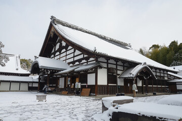 雪の東福寺　庫裏　京都市東山区