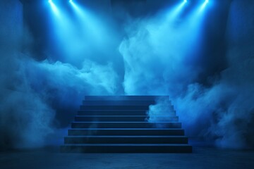 Dark Scene With Steps created with Generative AI Technology, ai, generative