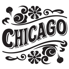 Chicago Groovy Text Vector