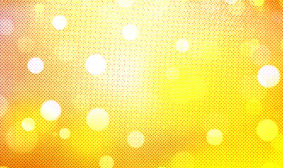 Yellow bokeh widescreen background for Banner, Poster, celebration, event and various design works