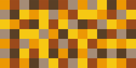 Simple abstract background with squares vector. yellow color scheme wallpaper vector. Chess background. Geometric pattern background. Square mosaic vector.