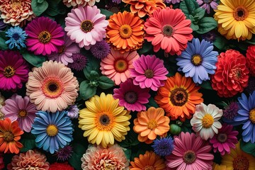 Background of colorful flowers.