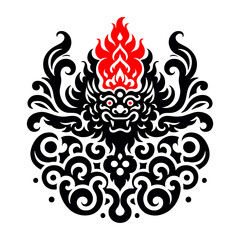 Singo Barong Wayang Jawa Indonesian Mythology