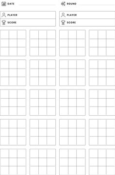 Tic Tac Toe  Puzzle Game KDP Template - Interior 8.5x11
